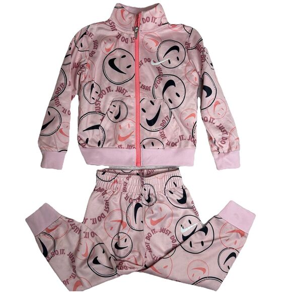 Nike 2T Girls Toddler Track Suit Athletic Pink - Picture 1 of 5